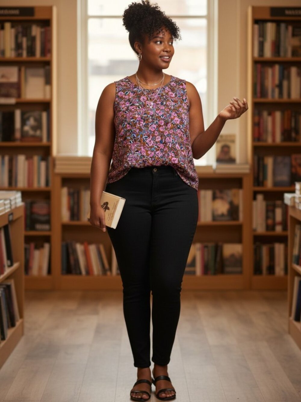 J. Crew Multicolor Floral Tank Top